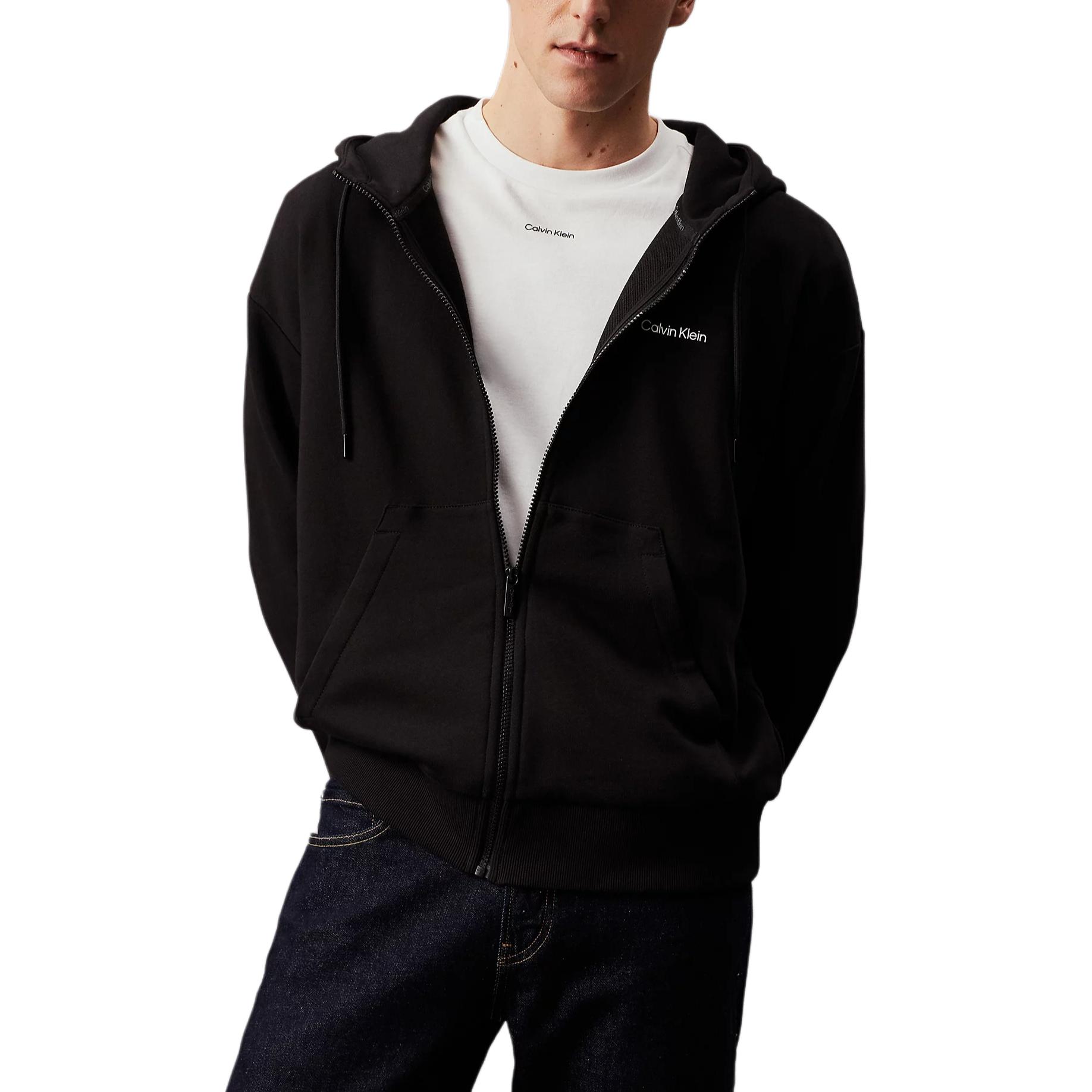 Calvin Klein Minimalist Casual Zip Hoodie Black (EU Version) K10K112446-BEH