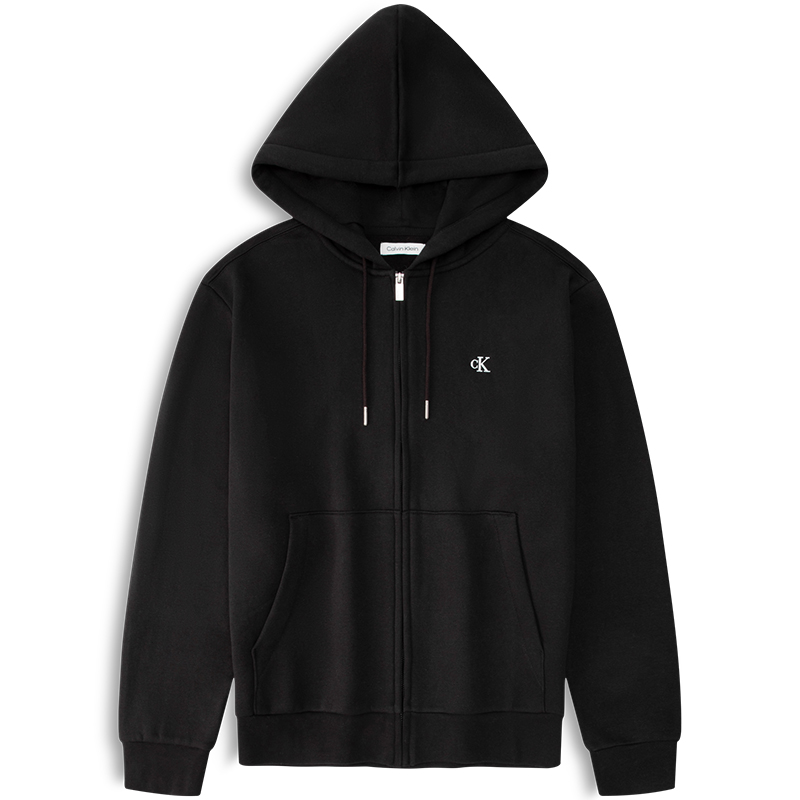 Calvin Klein Minimalist Embroidered Fleece Zip-Up Hoodie 40QM434-BAE