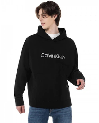 Calvin Klein 简约刺绣Logo纯棉连帽衫黑色休闲装 40HM231-BAE Purchase Calvin Klein 简约刺绣Logo纯棉连帽衫黑色休闲装 40HM231-BAE