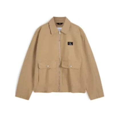 Calvin Klein Minimalist Khaki Jacket for Men - Spring Autumn Outerwear. J324221