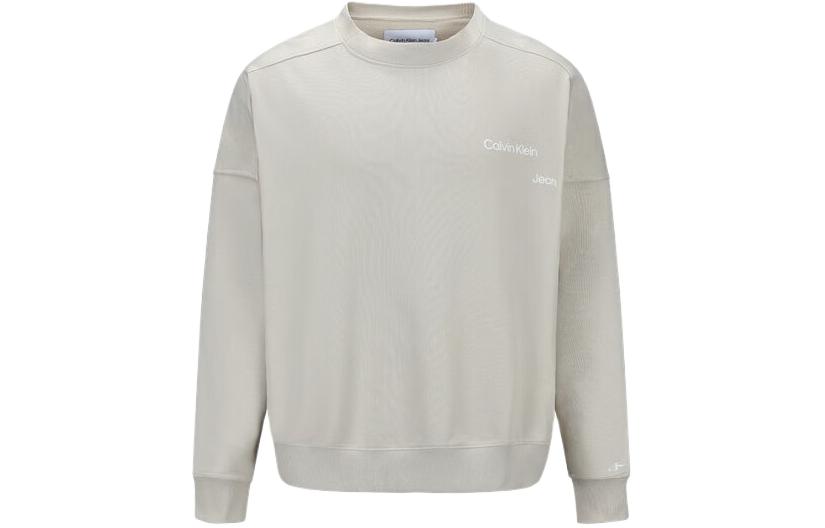 Order Calvin Klein 极简字母宽松版男女同款休闲圆领卫衣 - 米白色 J400142-ACF