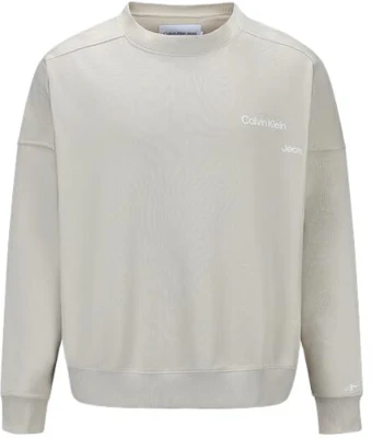 Calvin Klein 极简字母宽松版男女同款休闲圆领卫衣 - 米白色 J400142-ACF Order Calvin Klein 极简字母宽松版男女同款休闲圆领卫衣 - 米白色 J400142-ACF