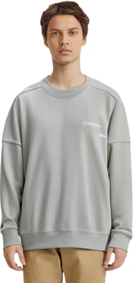 Calvin Klein 极简字母宽松版男女同款休闲圆领卫衣 - 米白色 J400142-ACF Purchase Calvin Klein 极简字母宽松版男女同款休闲圆领卫衣 - 米白色 J400142-ACF