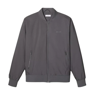 Calvin Klein Minimalist Logo Bomber Jacket Long Sleeve Deep Gray 40FP512-021