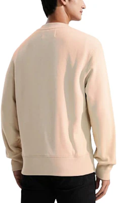 卡尔文克莱因极简LOGO圆领卫衣米色棕色休闲款 J324113-PED Shop 卡尔文克莱因极简LOGO圆领卫衣米色棕色休闲款 J324113-PED