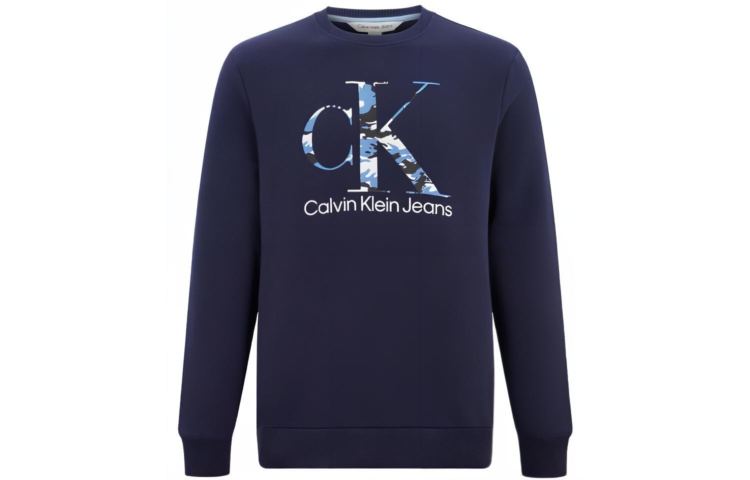 Calvin Klein Minimalist Logo Crewneck Sweatshirt Navy Blue 40DC416-410