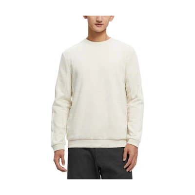 Calvin Klein Minimalist Logo Embroidered Crewneck Sweatshirt Men’s Off-White 40KC400-YAE