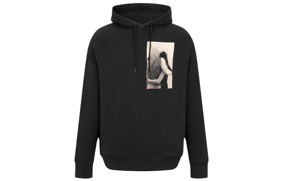 Calvin Klein Minimalist Logo Hoodie Black Casual Pullover Sweatshirt 40727STBAE