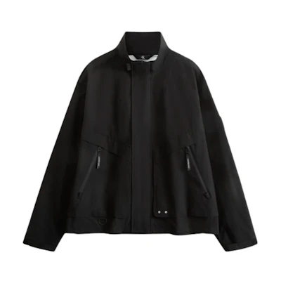 Calvin Klein Minimalist Outdoor Velcro Stand Collar Jacket Mens. J323777-BEH