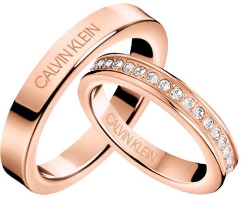 Calvin Klein Minimalist Rose Gold Titanium Steel Diamond Couple Rings Set KJ06CPPR Shop Calvin Klein Minimalist Rose Gold Titanium Steel Diamond Couple Rings Set KJ06CPPR