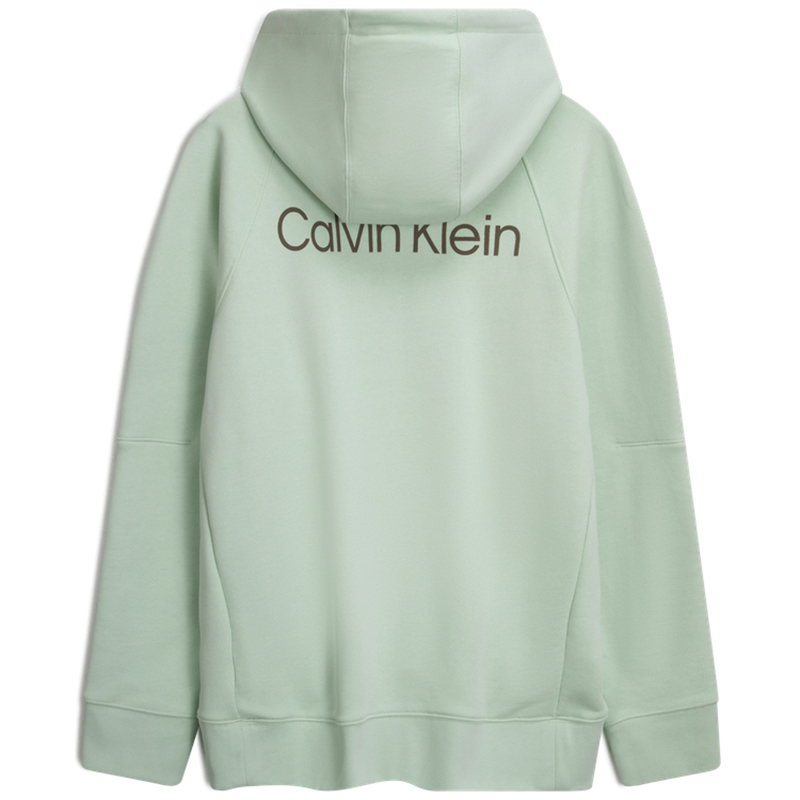 Calvin Klein Minimalist Series Letter Print Hoodie Unisex Ivy Green 40826STCZH