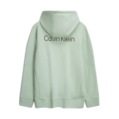 Calvin Klein Minimalist Series Letter Print Hoodie Unisex Ivy Green 40826STCZH