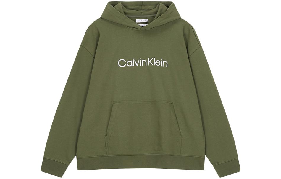 Calvin Klein Minimalist Series Olive Green Pullover Hoodie for Men 40HM231-0SR