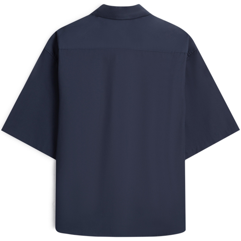 Lookbook Calvin Klein Baju Kapas Longgar Minimalis Uniseks Biru Navy 40769STPPK