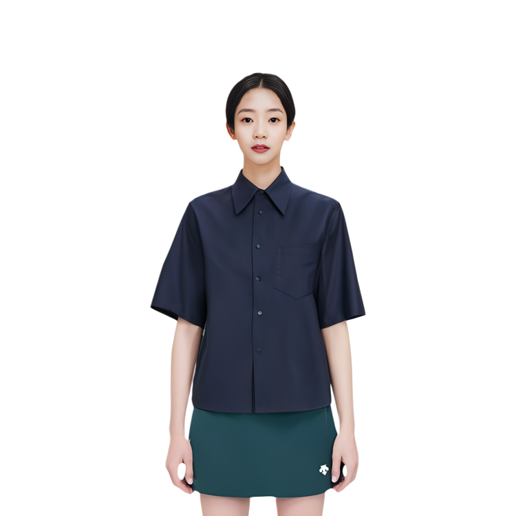 Shop Calvin Klein Baju Kapas Longgar Minimalis Uniseks Biru Navy 40769STPPK