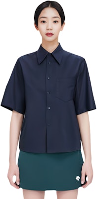 Calvin Klein Minimalist Unisex Loose Cotton Shirt Navy Blue 40769STPPK Shop Calvin Klein Minimalist Unisex Loose Cotton Shirt Navy Blue 40769STPPK