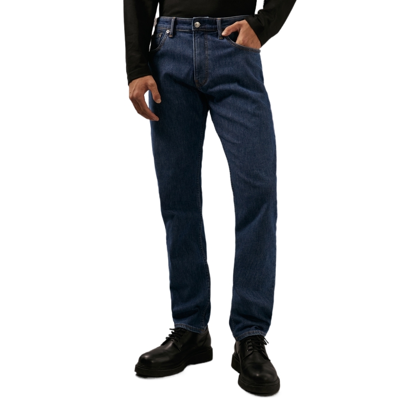 Calvin Klein Minimalist Wool Blend Stretch Straight Jeans Men’s Denim Blue J327411 圖 4