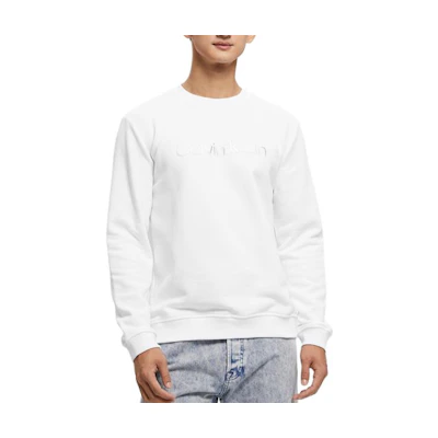 Calvin Klein Monogram Logo Crewneck Sweatshirt White () 40KC405-YAA