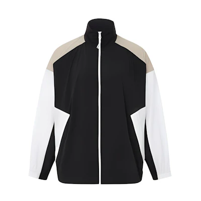 Calvin Klein Multicolor Panel High-Neck Zip-Up Jacket Black J319643-BEH