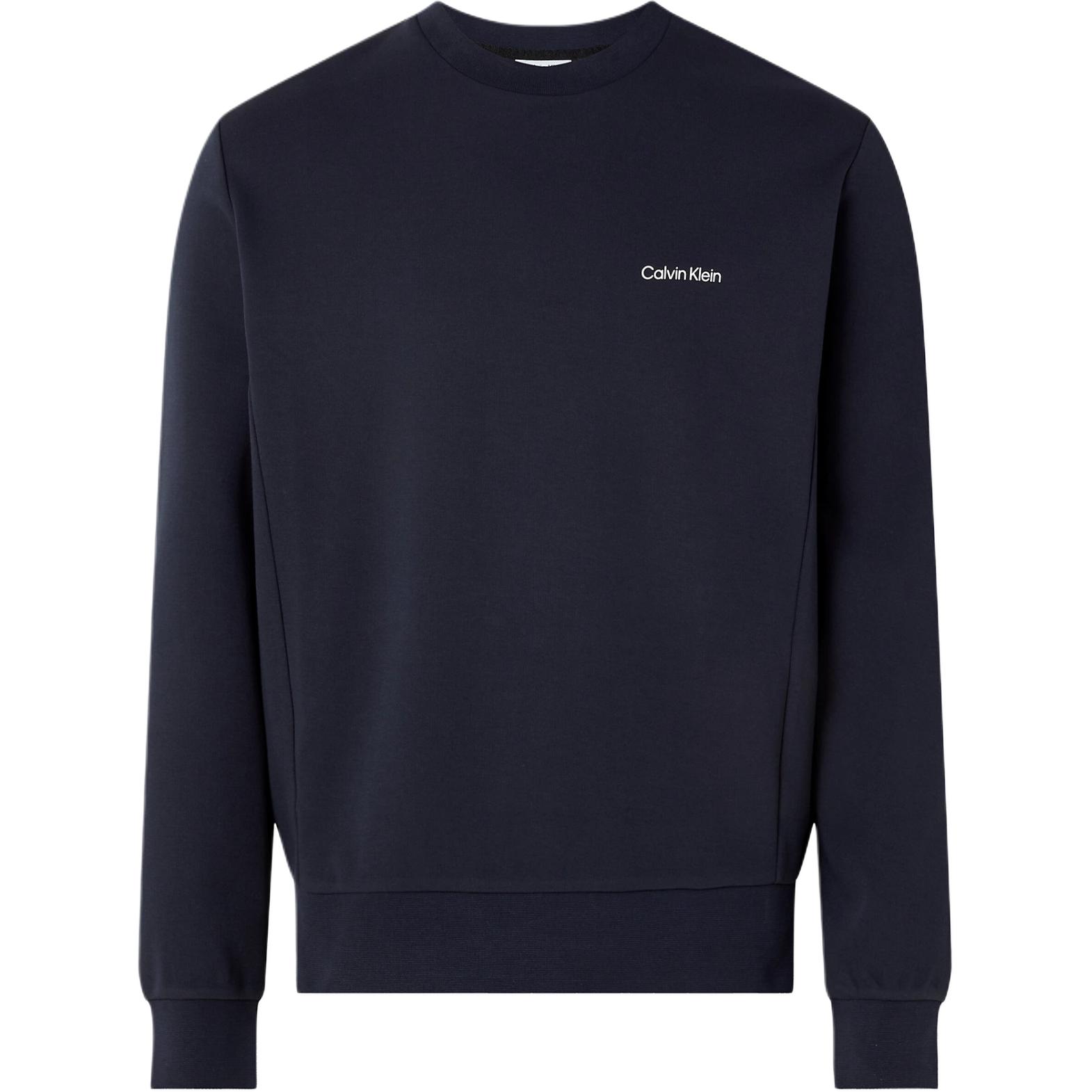 Calvin Klein Navy Blue Solid Logo Print Crewneck Sweatshirt K10K109926-CHW