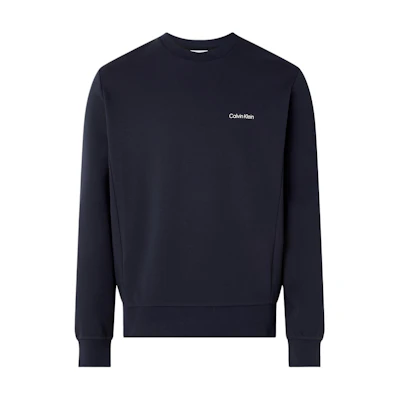 Calvin Klein Navy Blue Solid Logo Print Crewneck Sweatshirt K10K109926-CHW