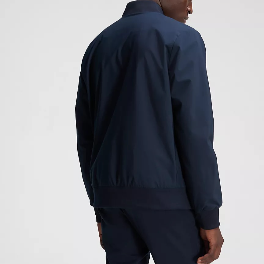 Shop CK海军蓝极简棒球领长袖夹克 81FP512-410