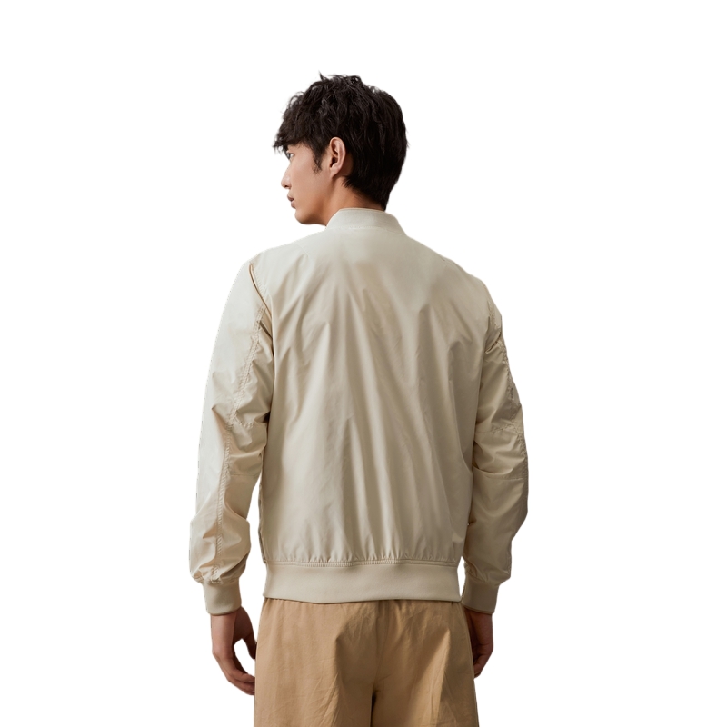 Purchase 卡尔文克莱因燕麦奶色休闲字母印花飞行夹克 J322260