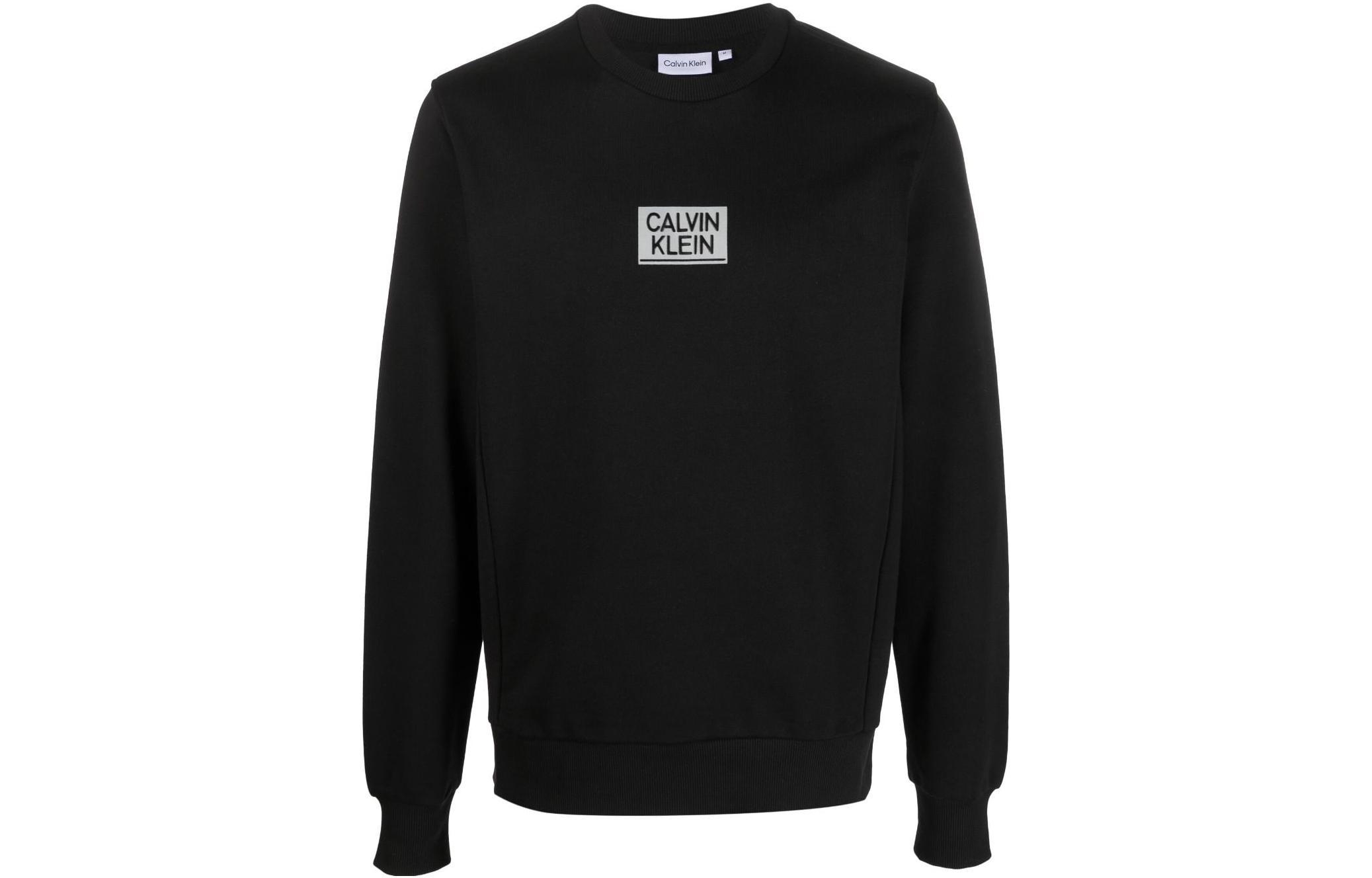 Calvin Klein Organic Cotton Logo Crewneck Sweatshirt Black K10K111525-BEH