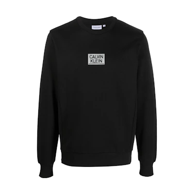 Calvin Klein Organic Cotton Logo Crewneck Sweatshirt Black K10K111525-BEH