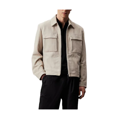 Calvin Klein Oversized Casual Long Sleeve Jacket Stone Beige (EU Version) K10K112814-ACE