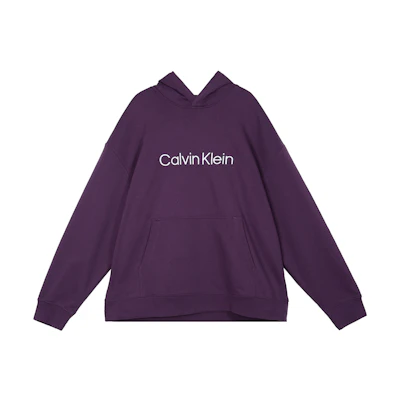 Calvin Klein Oversized Hoodie Purple Letter Logo Print Long Sleeve 40HM231-6QI