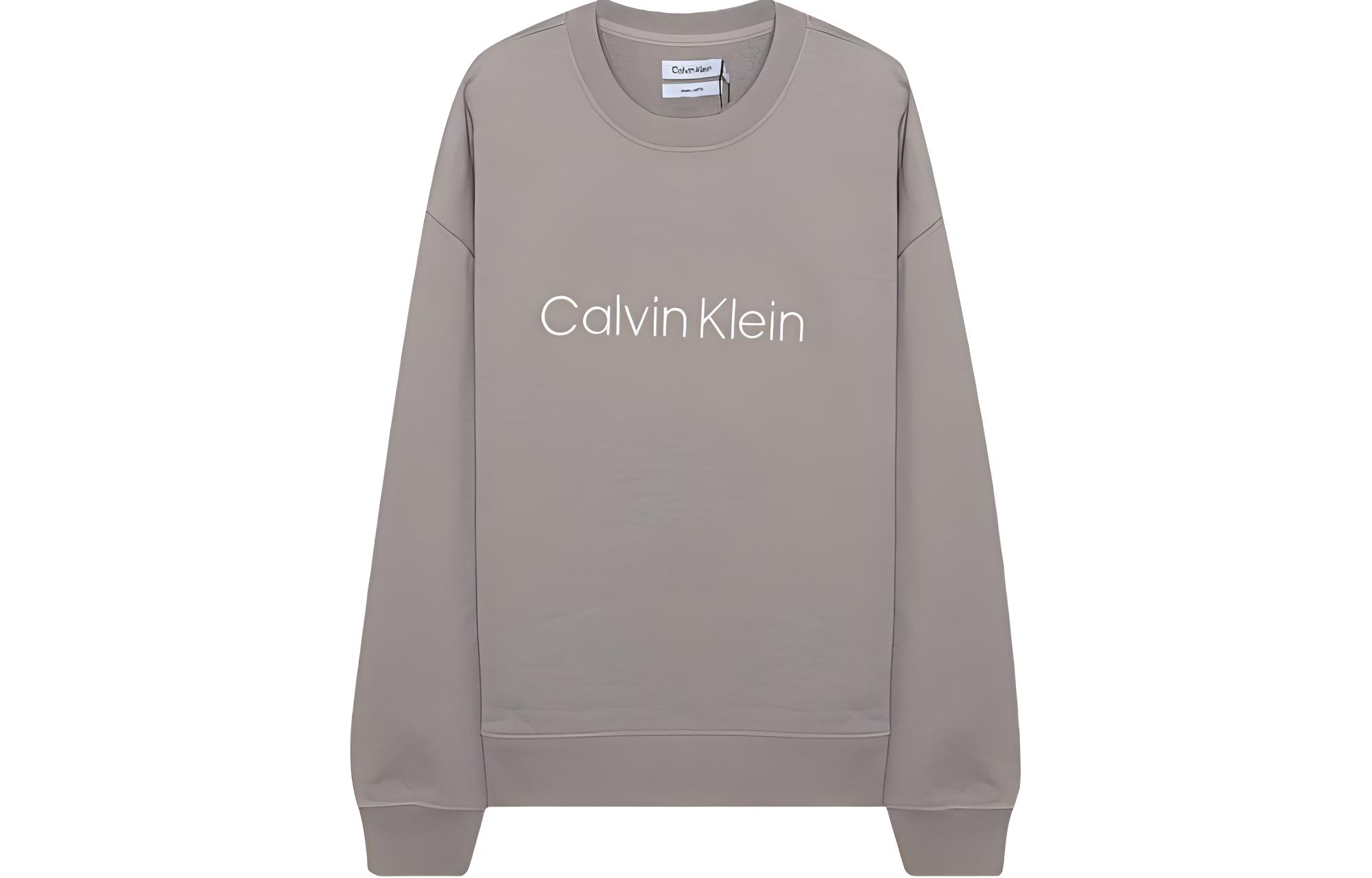 Calvin Klein Oversized Letter Print Crewneck Sweatshirt Grey 40HM230-200