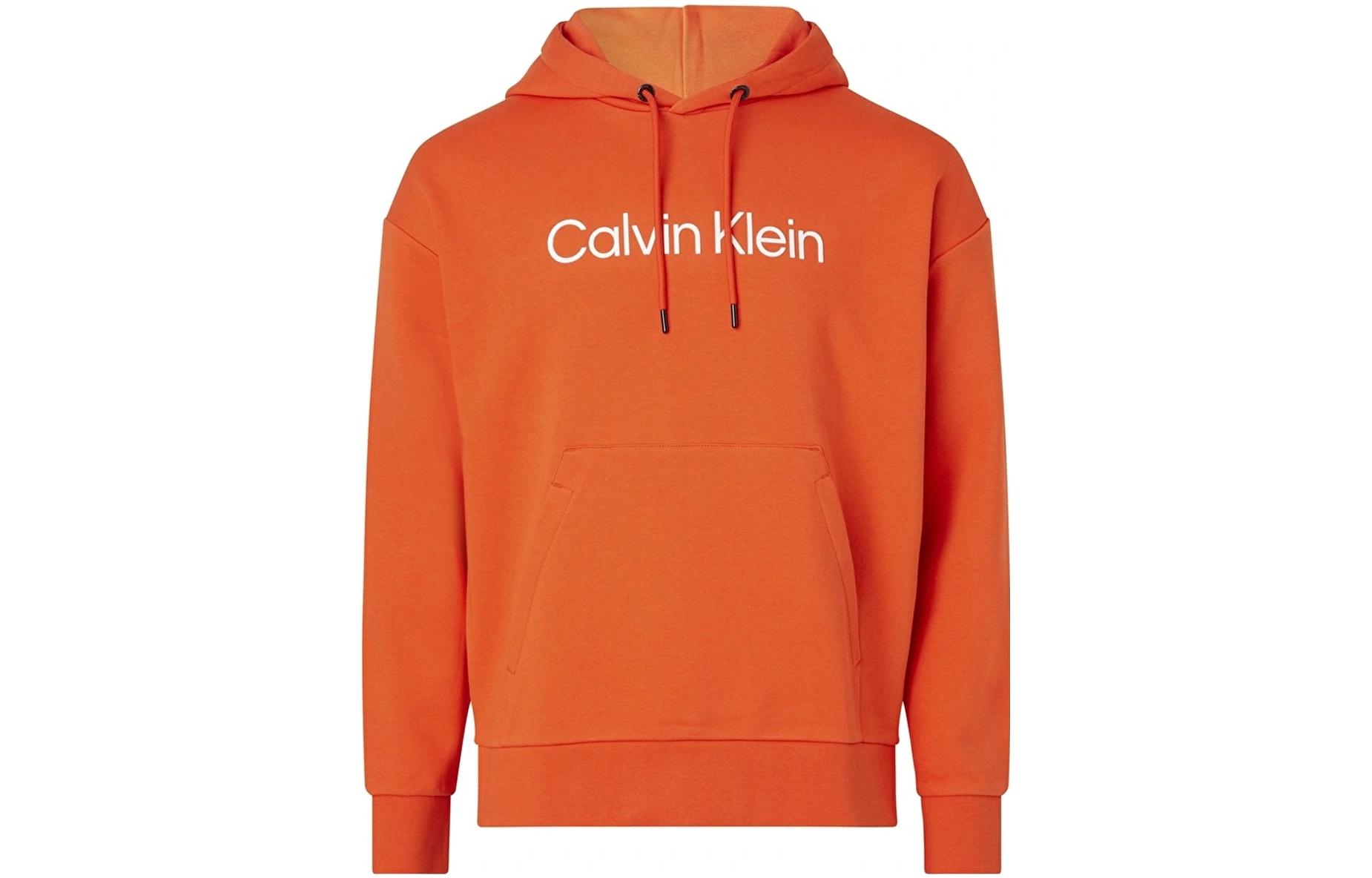 Calvin Klein Oversized Letter Print Hoodie in Orange K10K111345-SB1