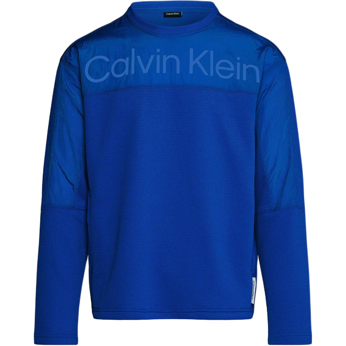 Calvin Klein Oversized Logo Crewneck Sweatshirt Blue ( Euro Fit) 00GMS4W338-CGN