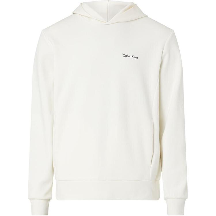 Calvin Klein Oversized Logo Hoodie Pullover Sweatshirt Off-White K10K109927-YAT