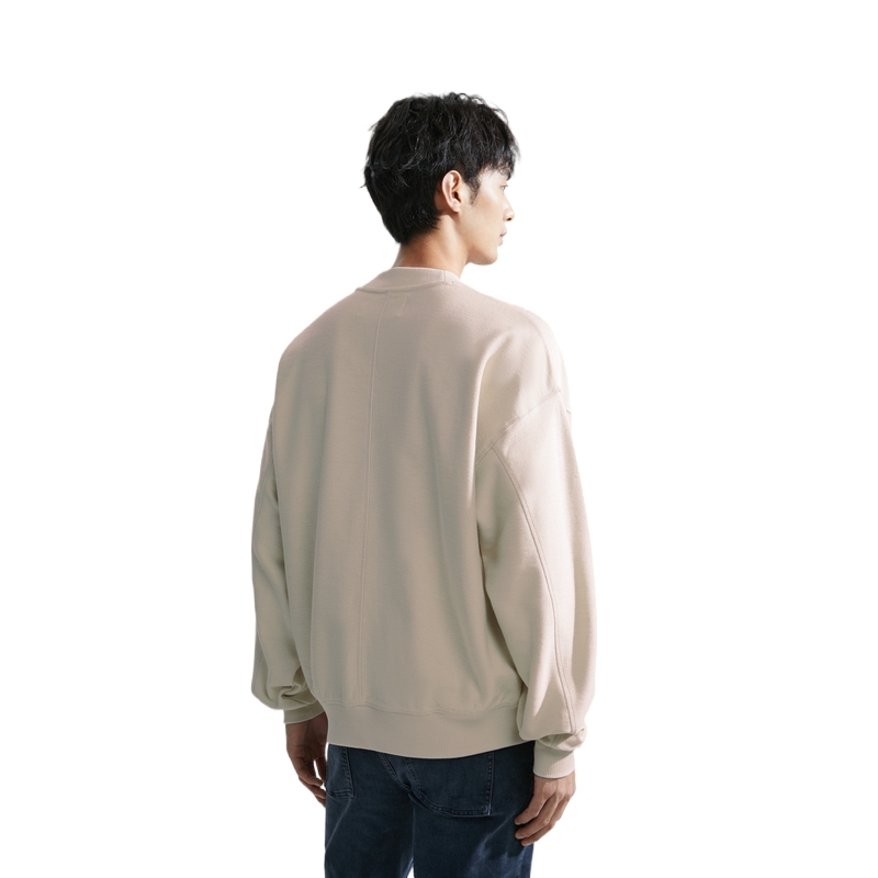 Purchase CK宽松版Logo印花棉质圆领卫衣奶油色 ZM02531