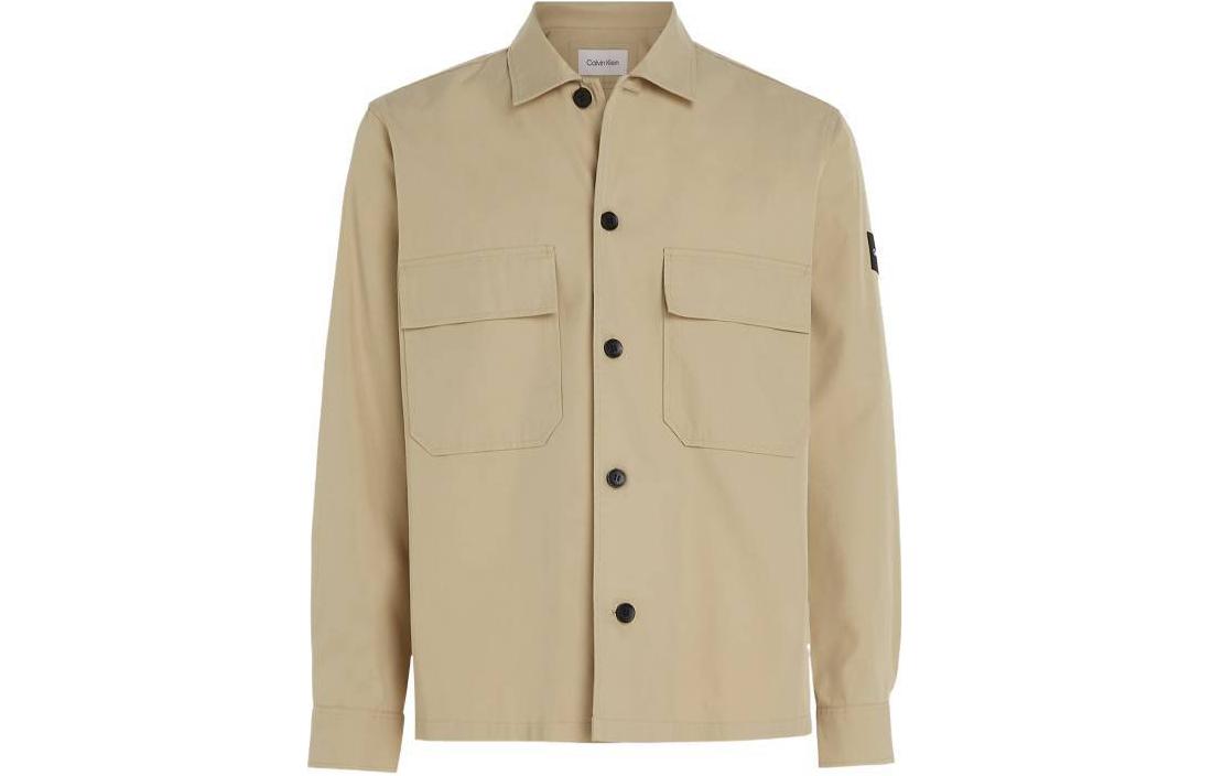 Calvin Klein Plain Khaki Long Sleeve Jacket K10K109920-LEB