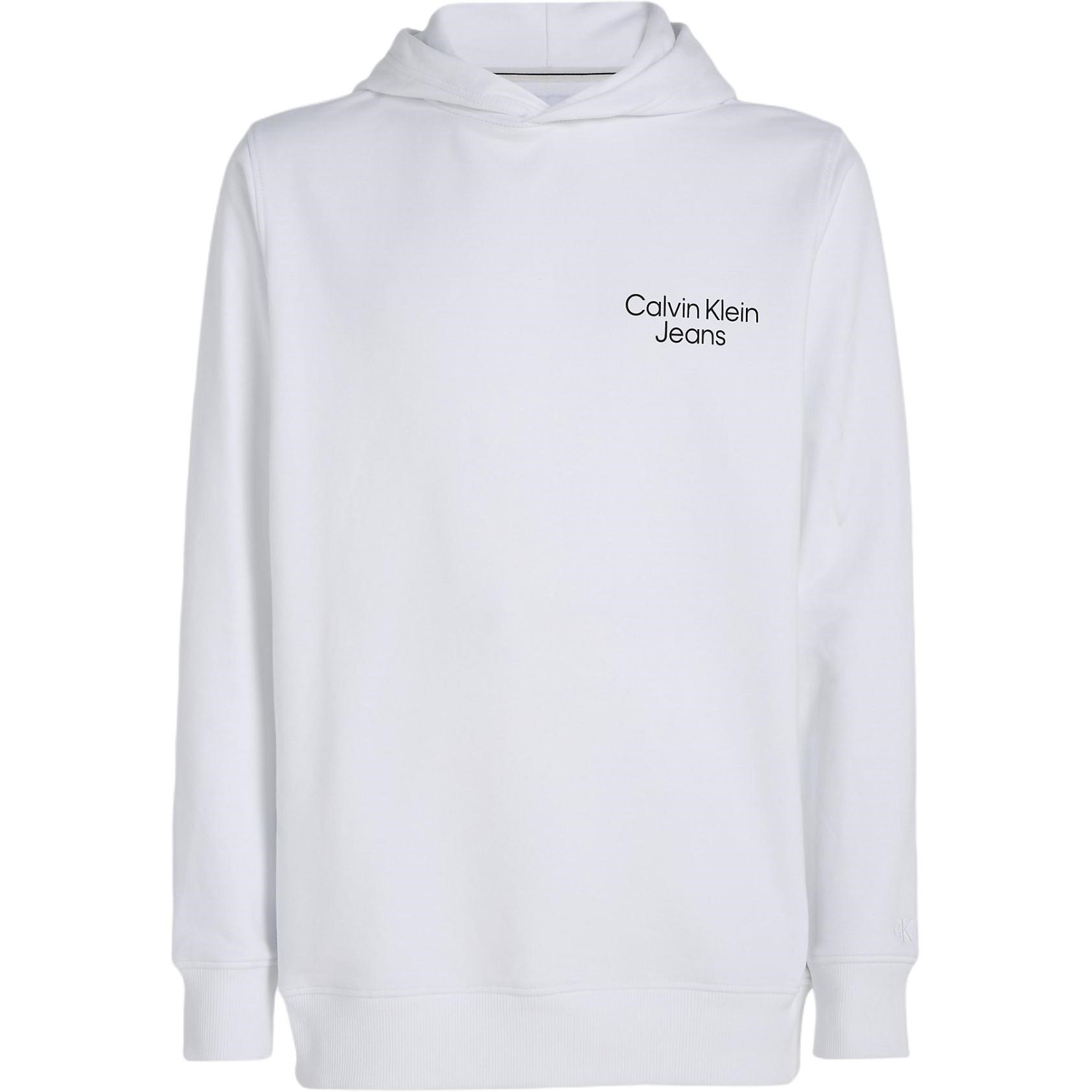 Calvin Klein Printed Logo Long-Sleeve Hoodie White (EU Version) J30J325159-YAF