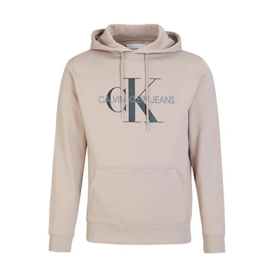 Calvin Klein Pullover Hoodie Khaki with Printed Letter Design J30J314557-PBF