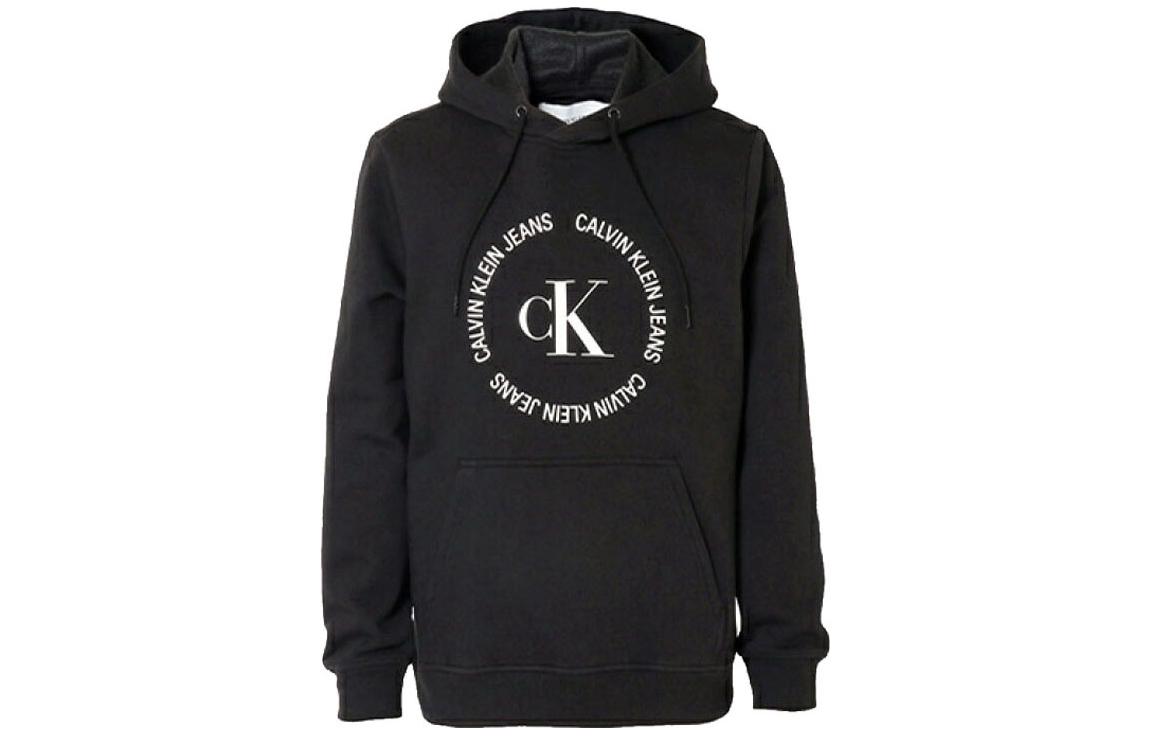 Calvin Klein Pullover Hoodie Letter Print Fleece Black MG-40GM861