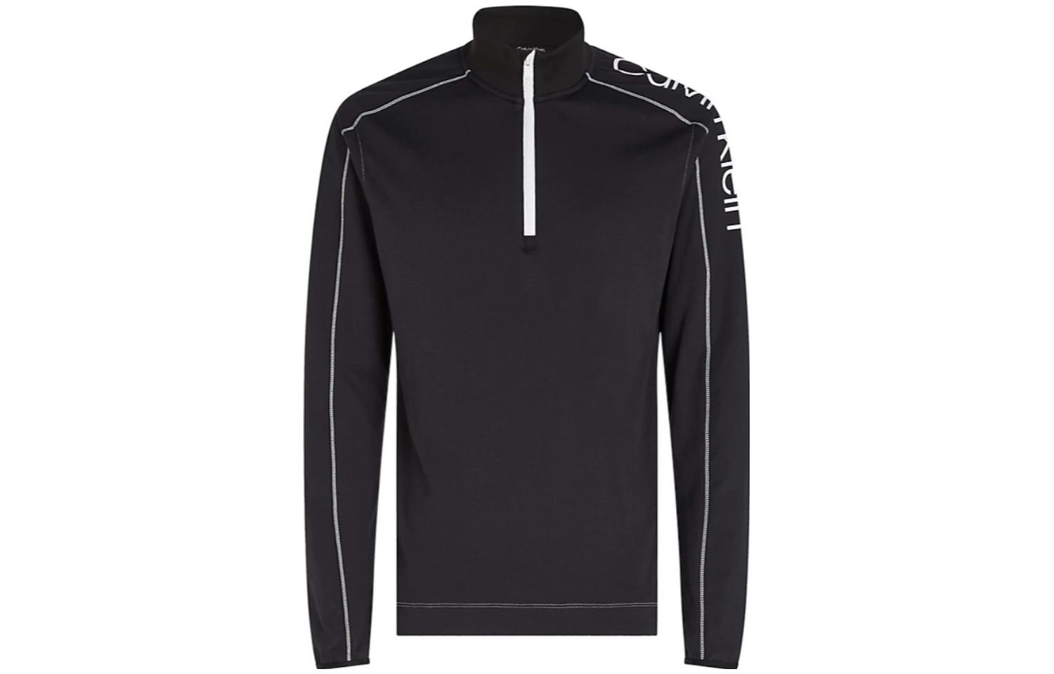 Calvin Klein Quarter-Zip Track Top Black Sweatshirt 00GMF3K209BAE