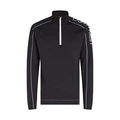 Calvin Klein Quarter-Zip Track Top Black Sweatshirt 00GMF3K209BAE