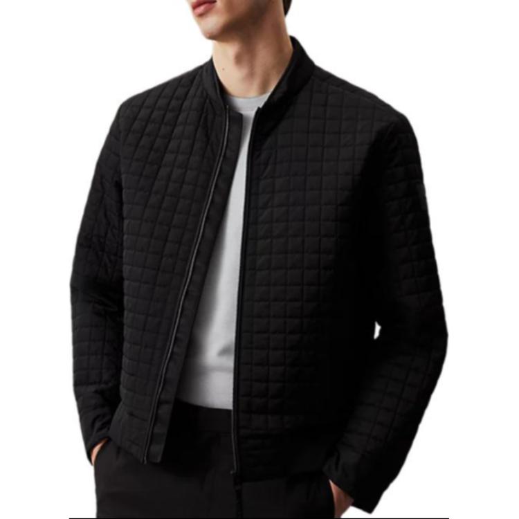 Order CALVIN KLEIN Quilted Bomber Jacket with Zip Closure Black (EU Version) . K10K113002-BEH