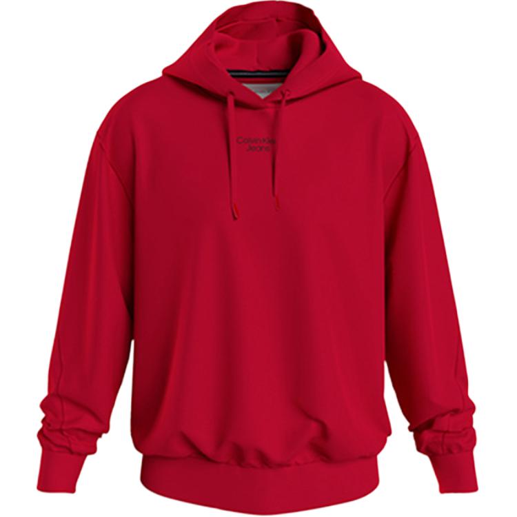 Calvin Klein Red Cotton Hoodie Casual Long Sleeve Sweatshirt J30J320604XL6