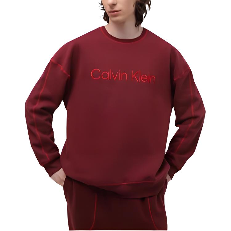 Calvin Klein Red Long Sleeve Logo Sweatshirt European Edition 000NM2458E-GEX