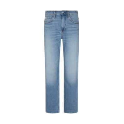 CALVIN KLEIN Reissue 90s Retro Straight Stretch Jeans Men Blue J323789