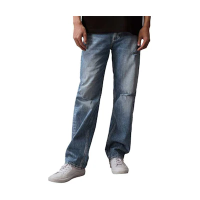 CALVIN KLEIN Reissue 90s Vintage Distressed Straight Jeans . J325396