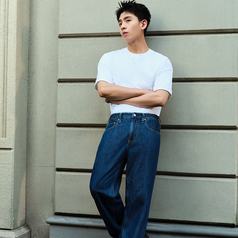 CALVIN KLEIN Reissue 90s Vintage Straight Fit Jeans Denim Blue Men’s. J325953 圖 4