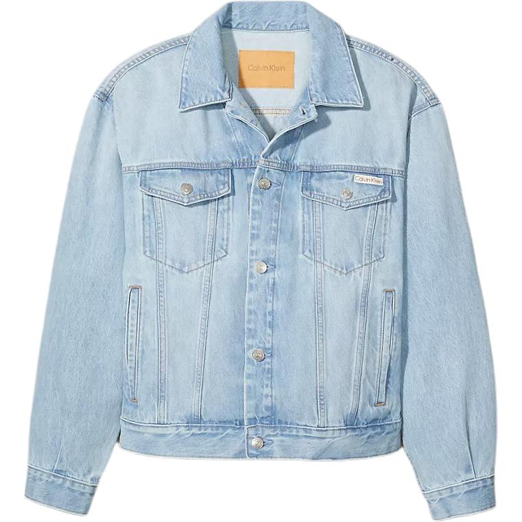 Calvin Klein Relaxed Fit Button-Up Denim Jacket in Blue 40EM740-400