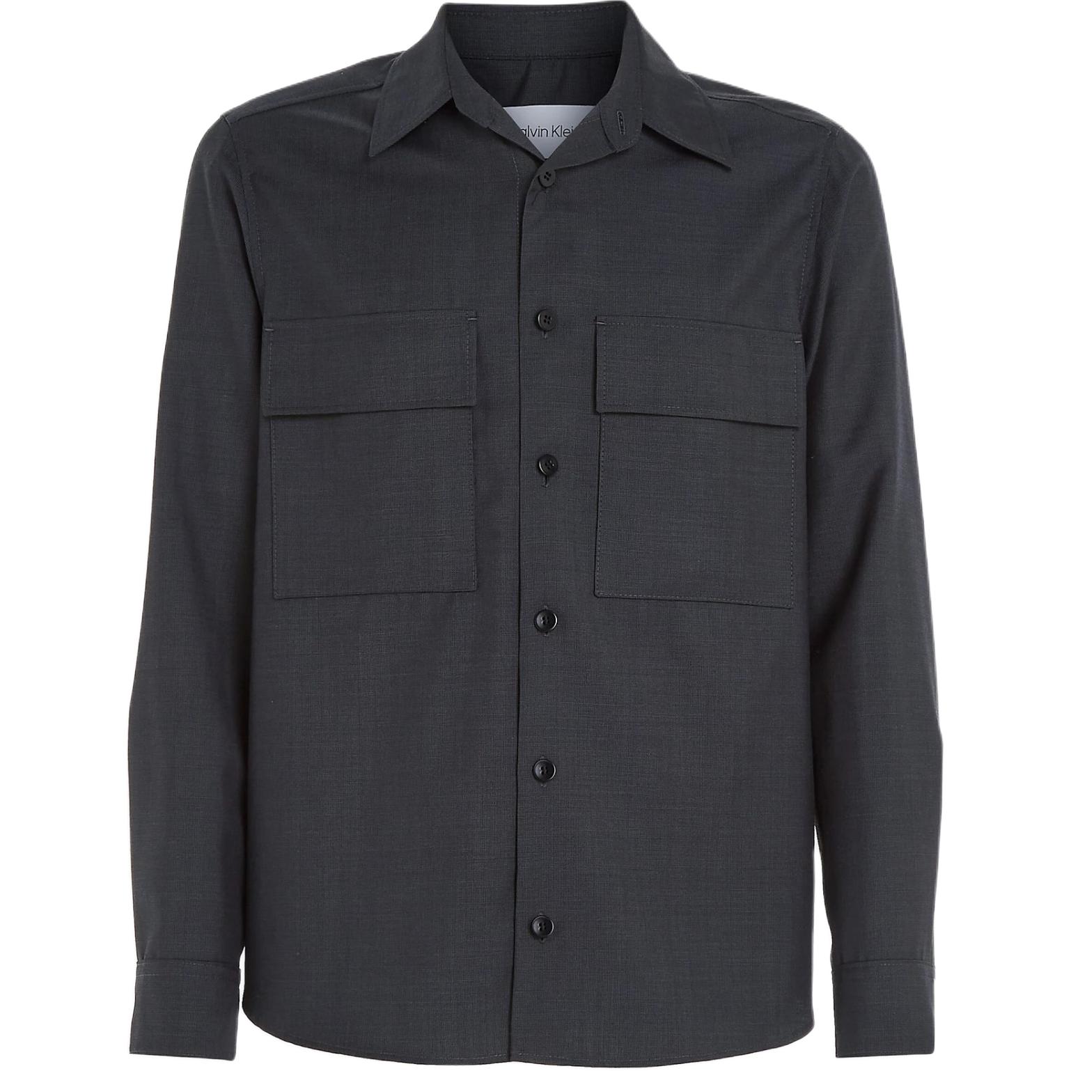 Calvin Klein Relaxed Fit Casual Button-Up Jacket Black European Style K10K111656-PC9